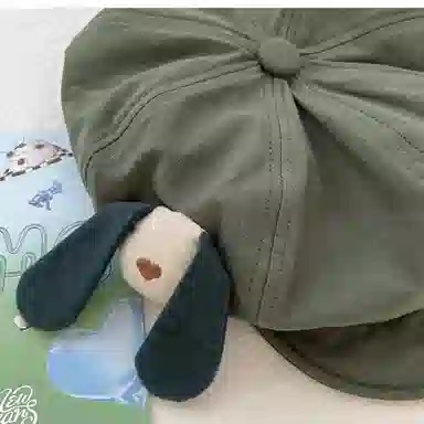 优莲茵 日系可爱小狗翻檐云朵复古甜美八角帽显脸 可爱小画家帽 棉 贝雷帽 女款