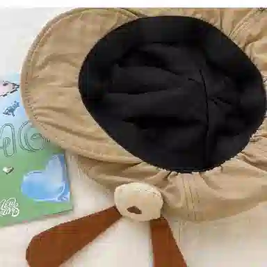 优莲茵 日系可爱小狗翻檐云朵复古甜美八角帽显脸 可爱小画家帽 棉 贝雷帽 女款