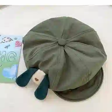 优莲茵 日系可爱小狗翻檐云朵复古甜美八角帽显脸 可爱小画家帽 棉 贝雷帽 女款