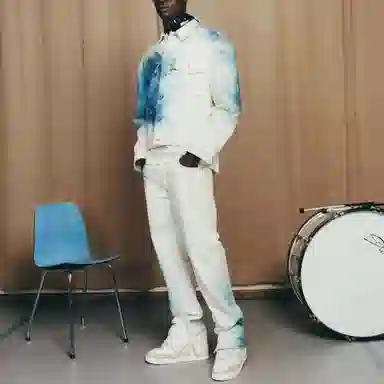 Louis Vuitton Logo Print Jeans