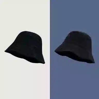 优幽兰 韩版小众设计感波浪纹双面防晒春夏小众显脸小水桶帽百搭休闲高级感防紫外线遮阳纯色盆帽素颜遮脸 棉 渔夫帽 女款