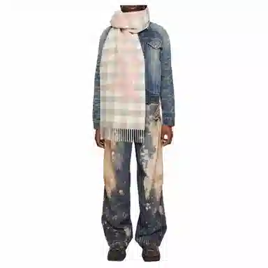 Acne Studios Logo Scarf White