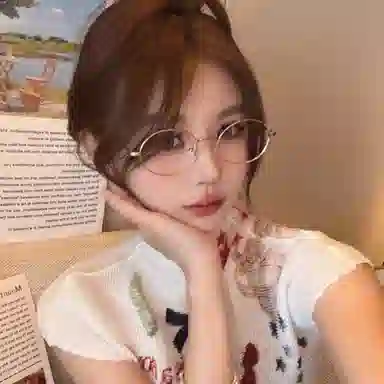 佐川 超轻钛架近视眼镜框 小圆框窄框眼镜玫瑰金黑色边框 可配防蓝光变色 钛 椭圆形 光学镜架 男女同款情侣款