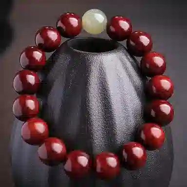 木盛缘 【圆满上岸转运珠赠盲盒】本命年新中式国潮财源滚滚一见钟情高油高密佛珠单圈文玩 小叶紫檀 手串 男女同款情侣款