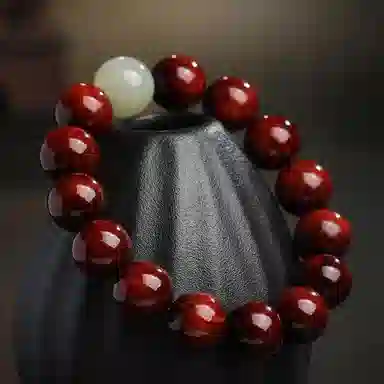 木盛缘 【圆满上岸转运珠赠盲盒】本命年新中式国潮财源滚滚一见钟情高油高密佛珠单圈文玩 小叶紫檀 手串 男女同款情侣款