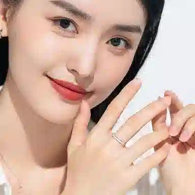 老庙 光面素圈 气质轻奢高级设计 铂金 铂金戒指 女款