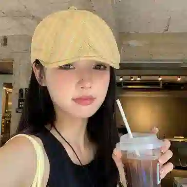 优莲茵 日系古着彩色条纹前进 复古百搭显脸小反戴 棉 贝雷帽 女款