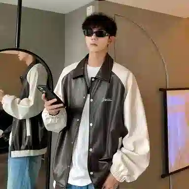 Red Dragonfly Retro Leather Jacket