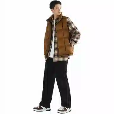 PEACEBIRD MEN Casual Vest Brown