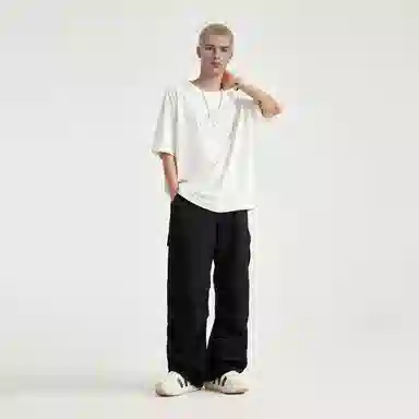 膨胀潮牌 工装阔腿潮牌透气运动休闲裤 男女同款