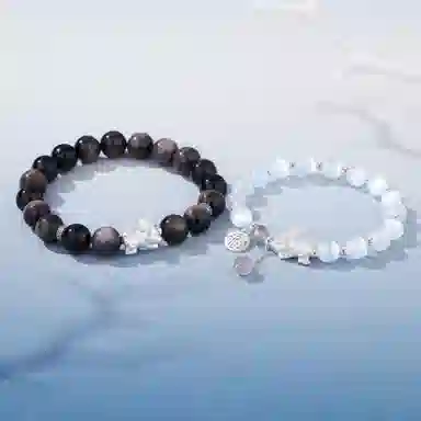 老凤祥 百福貔貅 国潮新中式复古高级感轻奢大牌小众简约 礼盒 玻璃猫眼 手链 男女同款情侣款