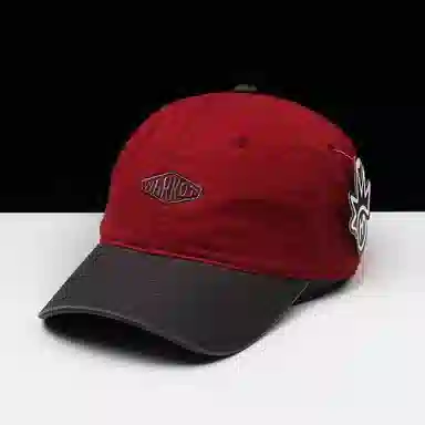 优莲茵 韩版街头潮流软顶拼色撞色宽帽檐显脸小 聚酯纤维 鸭舌帽 男女同款情侣款