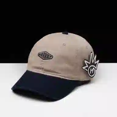 优莲茵 韩版街头潮流软顶拼色撞色宽帽檐显脸小 聚酯纤维 鸭舌帽 男女同款情侣款