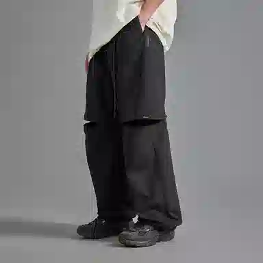 膨胀潮牌 纯色简约舒适直筒休闲裤 男女同款