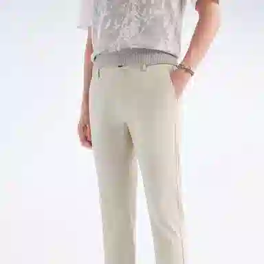 九牧王男裤专家 宽松纯色直筒休闲裤 男款