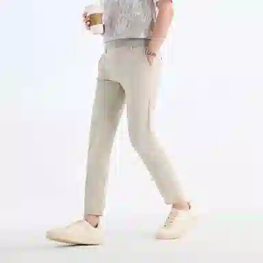 九牧王男裤专家 宽松纯色直筒休闲裤 男款