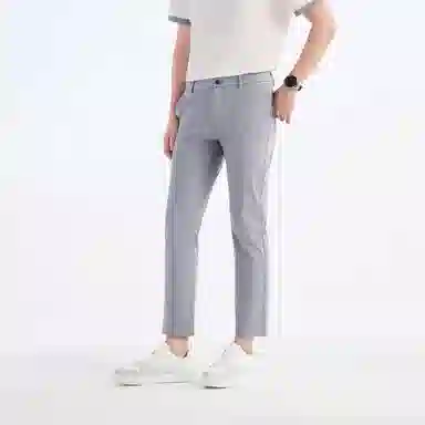 九牧王男裤专家 宽松纯色直筒休闲裤 男款