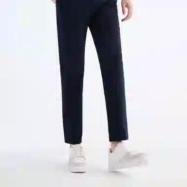 九牧王男裤专家 宽松纯色直筒休闲裤 男款