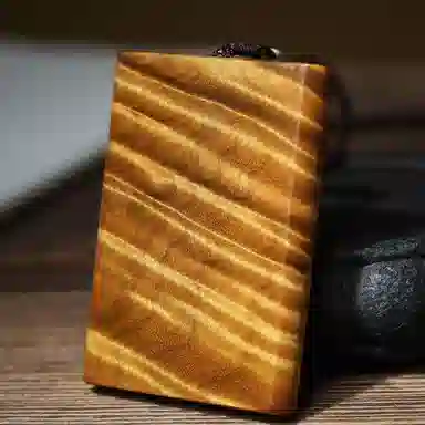 仙作美 满水波纹 小叶桢楠枯木老料高端平安无事牌挂件 楠木 木作吊坠 男女同款情侣款