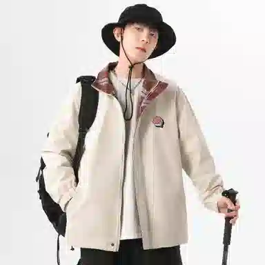 王者荣耀 英雄款 美式复古简约拼接设计休闲宽松百搭翻领夹克外套 男女同款