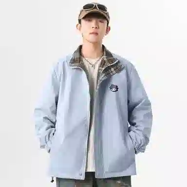 王者荣耀 英雄款 美式复古简约拼接设计休闲宽松百搭翻领夹克外套 男女同款