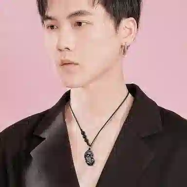 陌阡雪 祥瑞貔貅 新中式复古国潮风 本命年吞金兽圆珠转运珠设计可调节锁骨链 黑曜石 项链 男女同款情侣款