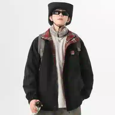 王者荣耀 英雄款 美式复古简约拼接设计休闲宽松百搭翻领夹克外套 男女同款