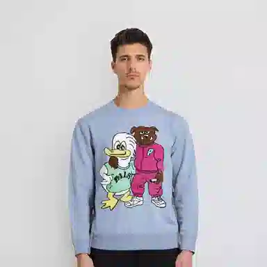 PALACE Dog And Duck Knit Blue