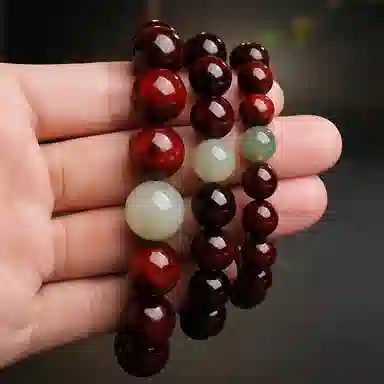 木盛缘 【圆满上岸转运珠赠盲盒】本命年新中式国潮财源滚滚一见钟情高油高密佛珠单圈文玩 小叶紫檀 手串 男女同款情侣款