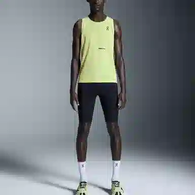 On Race Singlet Lemon Yellow