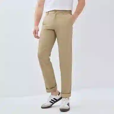 佐丹奴 弹力中腰梭织纯色修身休闲裤 男款