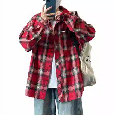 Jeep Plaid Oversized Shirt