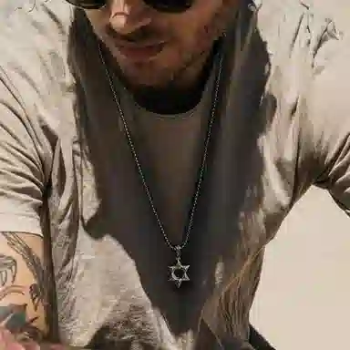 IDEAGEMER Hexagram Pendant Necklace 925 Silver