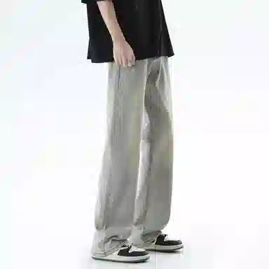 大卫贝肯 美式复古水洗休闲简约高街宽松舒适亲肤直筒牛仔裤 男女同款