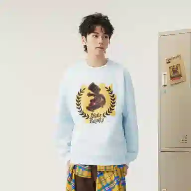 The Simpsons Loose Letter Casual Heavyweight Long Sleeve Sweatshirt