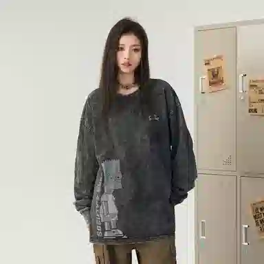 The Simpsons Bart Striped Long Sleeve T-Shirt