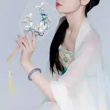 老银坊 新中式贵妃镯 一步一响国潮古风美人镯 精致素净优雅叮当镯子 国风气质手饰旗袍汉服配饰 琉璃  手镯 女款 礼盒装