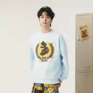 The Simpsons Loose Letter Casual Heavyweight Long Sleeve Sweatshirt