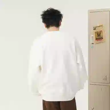 The Simpsons Loose Letter Casual Heavyweight Long Sleeve Sweatshirt