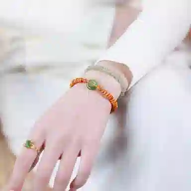 木盛缘 款木饰平安扣佛珠念珠文玩 橄榄核 手串 女款