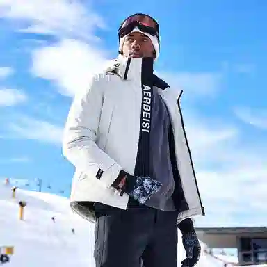 阿尔卑斯 连帽防风休闲时尚加厚保暖滑雪衣 男款