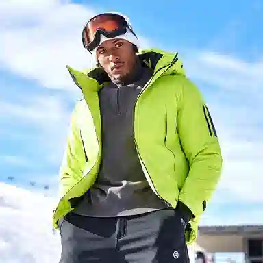 阿尔卑斯 连帽防风休闲时尚加厚保暖滑雪衣 男款