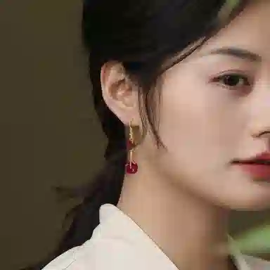 【‘朱’事顺意】 凤凰涅磐 平安扣耳坠 本命年红转运珠 时来运转新中式耳饰#好运 再造辰砂朱砂 耳环 女款