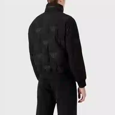 Emporio Armani FW22 Logo Print Puffer Jacket Black