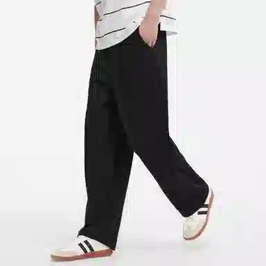 森马 宽松直筒纯色百搭系带休闲裤 男款