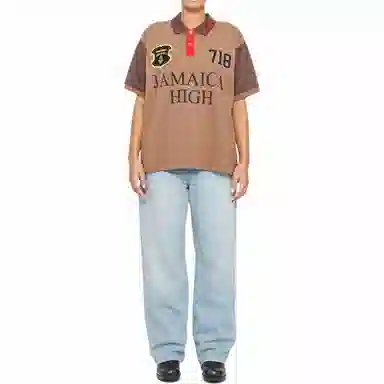 Stussy x Denim Tears SS25 Brown Polo