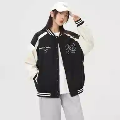 S.view FW22 Striped Letter Embroidered Baseball Jacket
