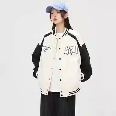 S.view FW22 Striped Letter Embroidered Baseball Jacket
