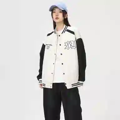 S.view FW22 Striped Letter Embroidered Baseball Jacket