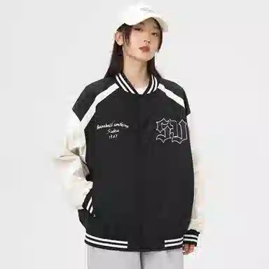 S.view FW22 Striped Letter Embroidered Baseball Jacket